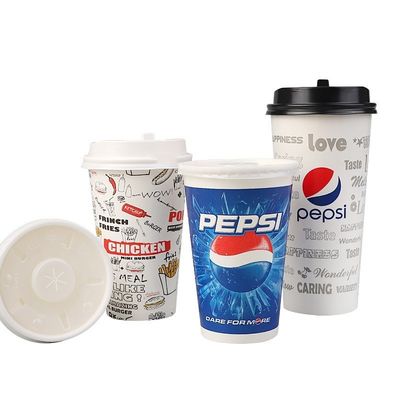 PE PLA van 22oz 640ml Kola vormt de Beschikbare Document Koppendocument Koude Drank 300gsm tot een kom